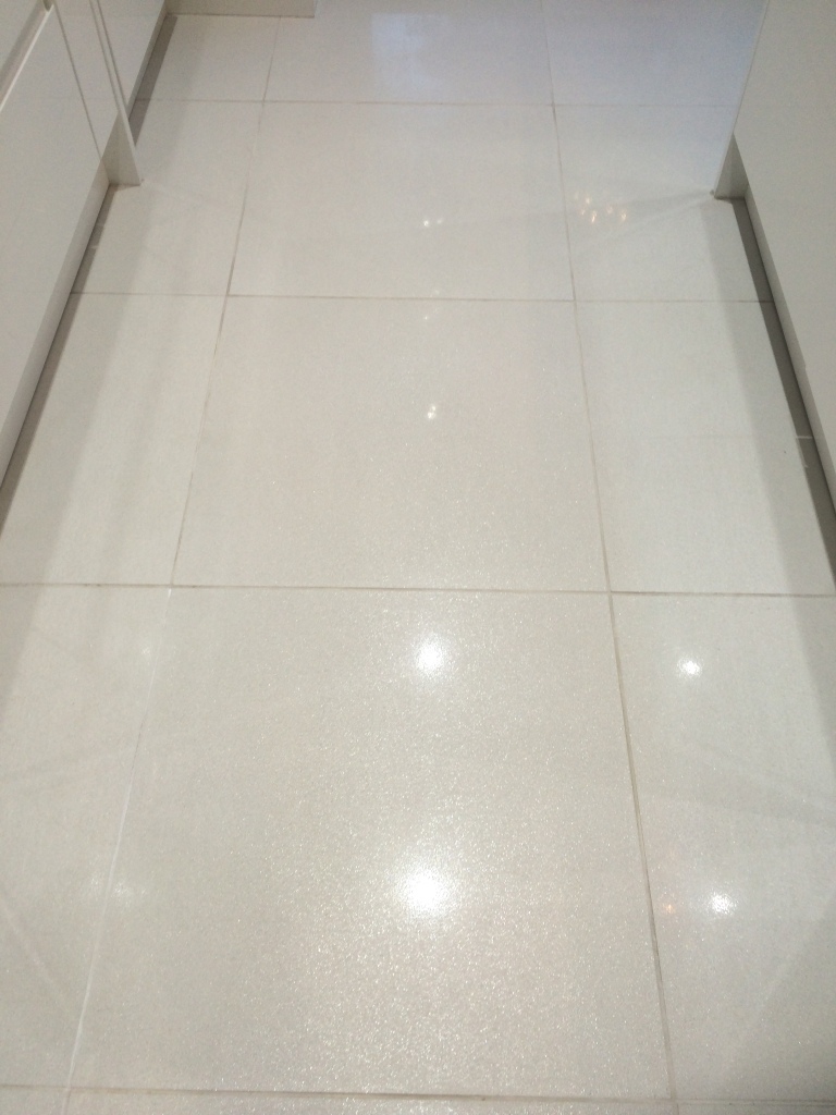 Porcelain Floor Tiles After Cleaning and Sealing in Heywood