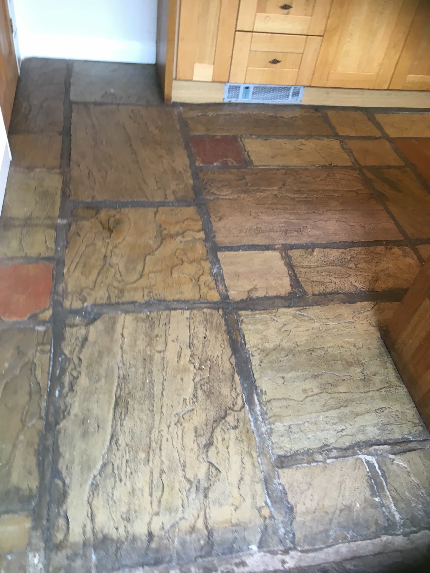 Sandstone Floor Before Renovation Burscough