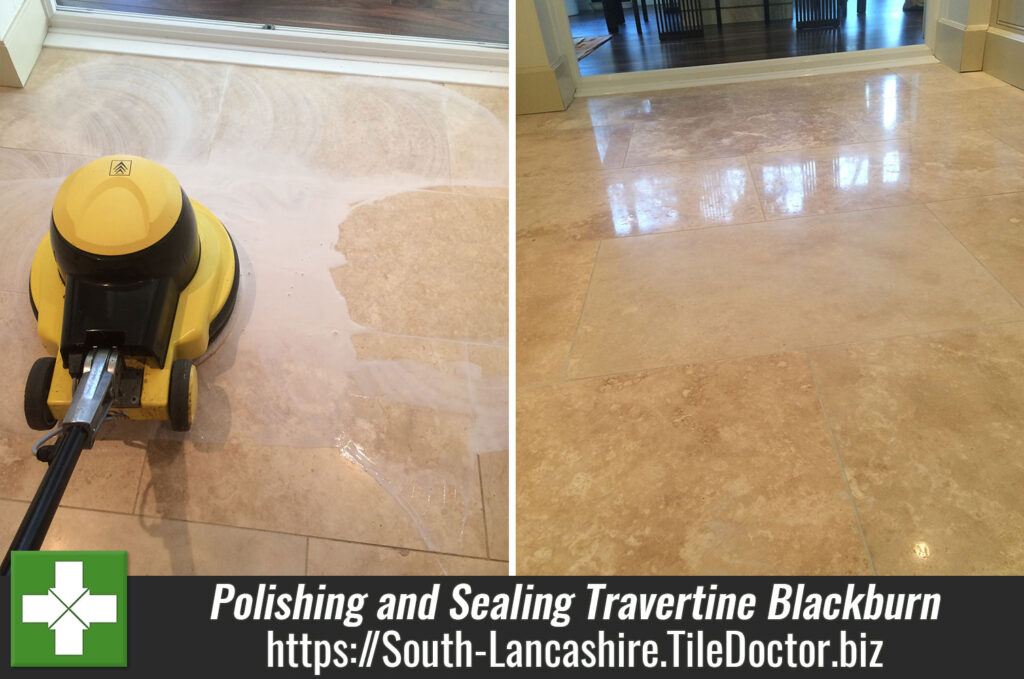 Polishing and Sealing Travertine Tiles in Blackburn