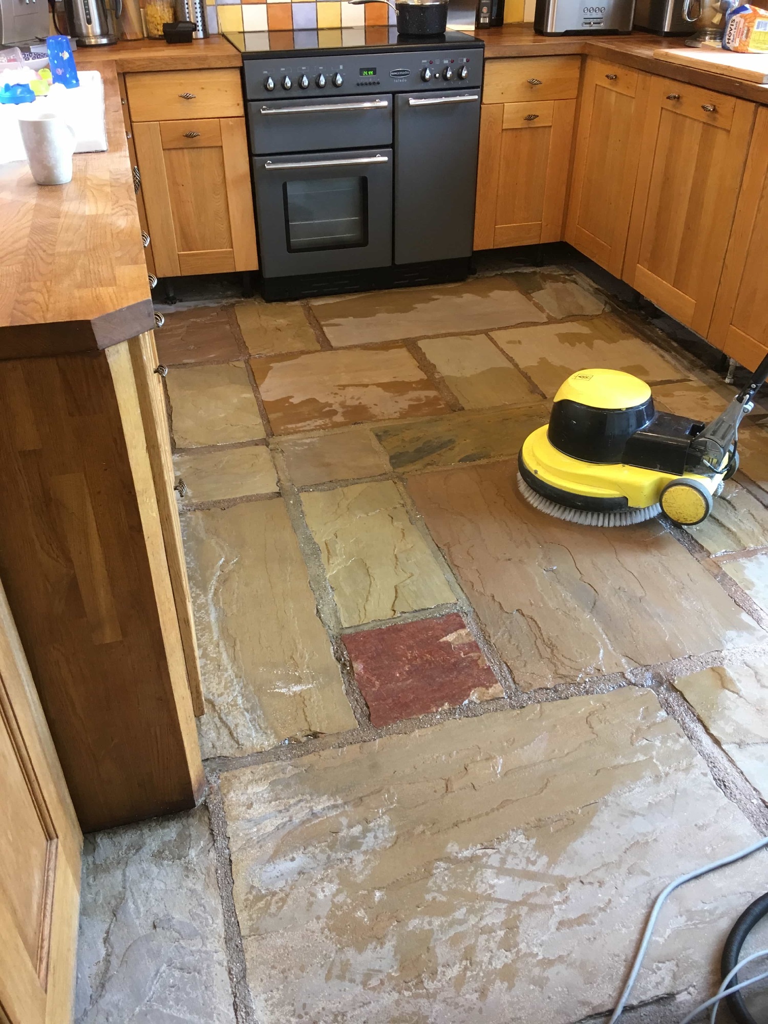 Deep Cleaning A Sandstone Flagstone Floor In Burscough South