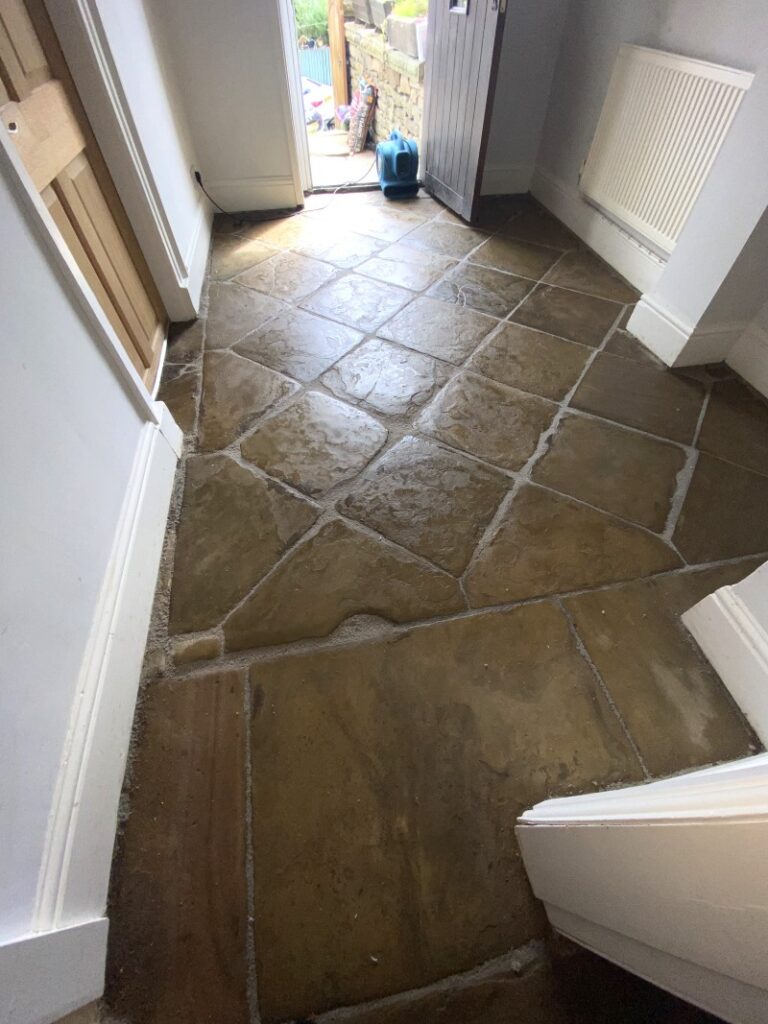 Sandstone Flagstone Floor After Restoration Ramsbottom