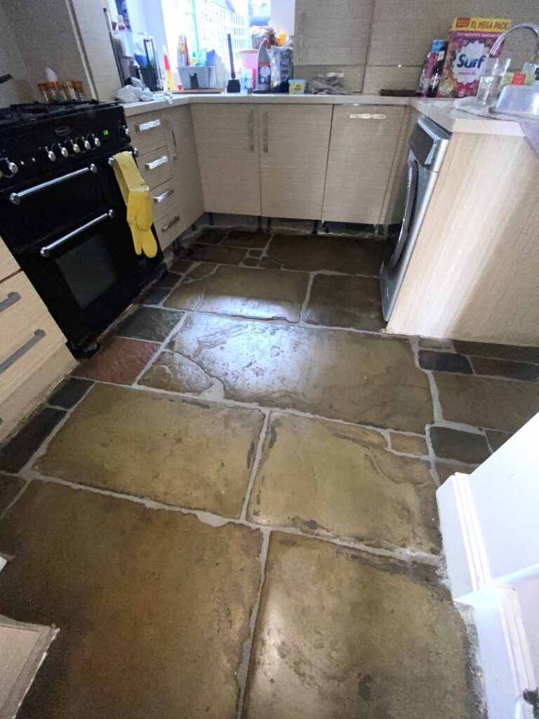 Sandstone Flagstone Floor After Restoration Ramsbottom