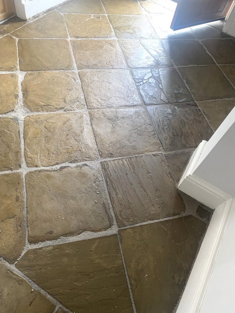 Sandstone Flagstone Floor After Restoration Ramsbottom