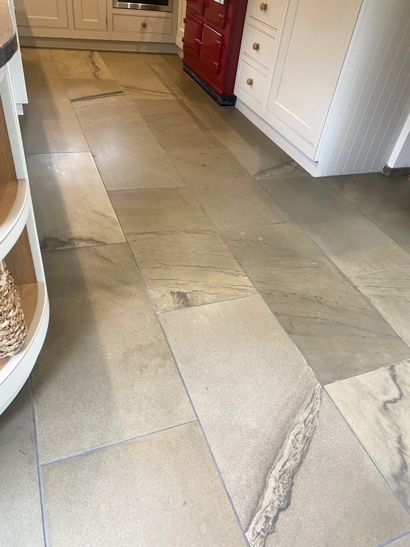 Kerridge Sandstone Kitchen Floor After Sealing Rawtenstall Rossendale