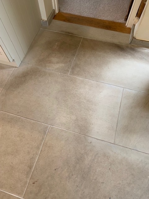 Kerridge Sandstone Kitchen Floor Before Cleaning Rawtenstall Rossendale