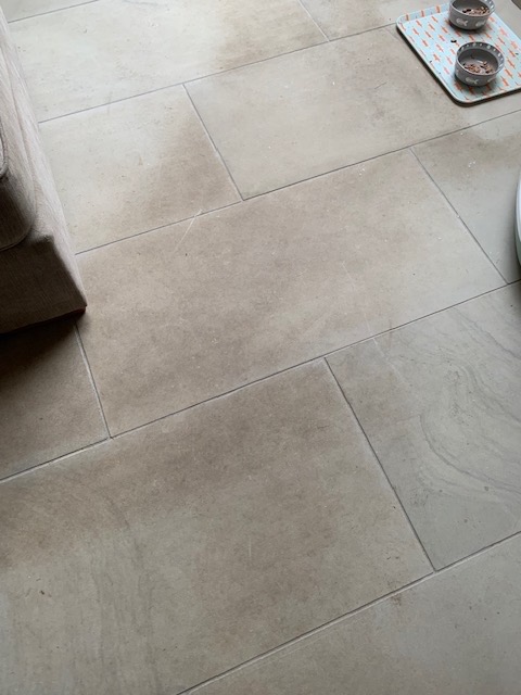 Kerridge Sandstone Kitchen Floor Before Cleaning Rawtenstall Rossendale