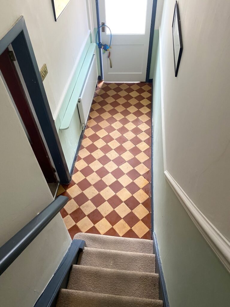 Victorian Tiled Hallway Floor After Restoration Victorian Uppermill
