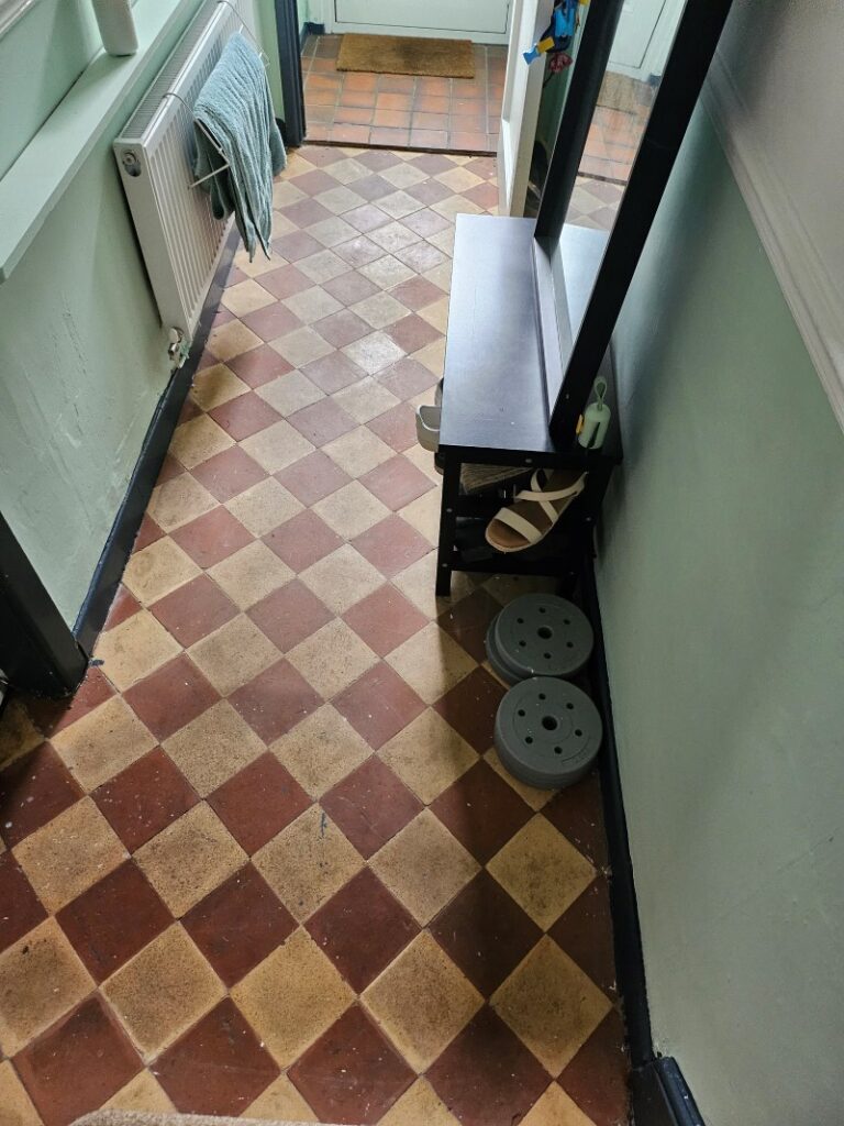 Victorian Tiled Hallway Floor Before Restoration Victorian Uppermill