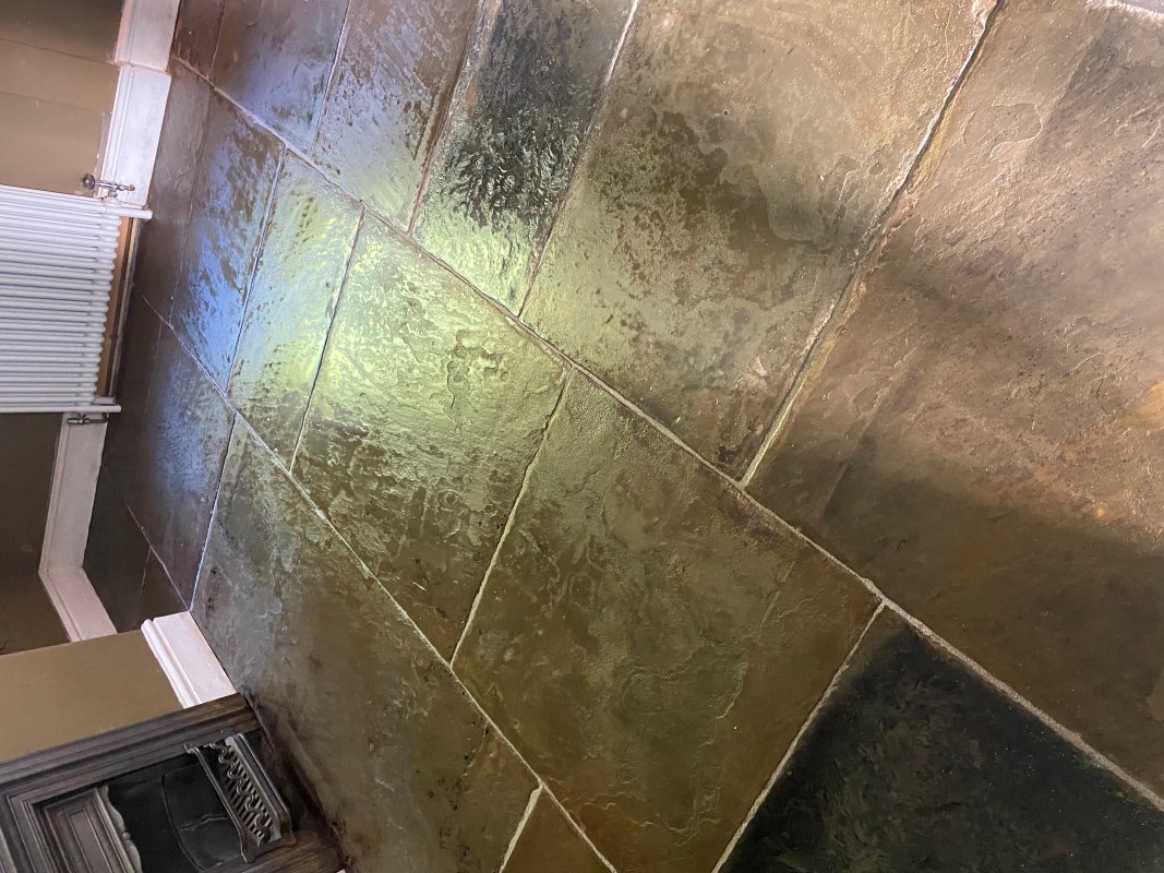 Flagstone Floor After Milling Restoration Flagstone Floor After Milling Restoration