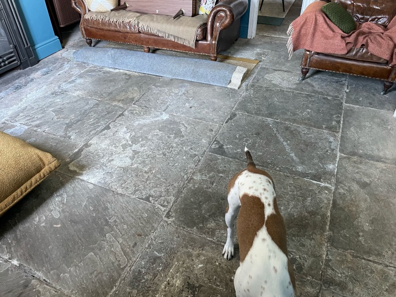 Flagstone Floor Before Milling Ramsbottom