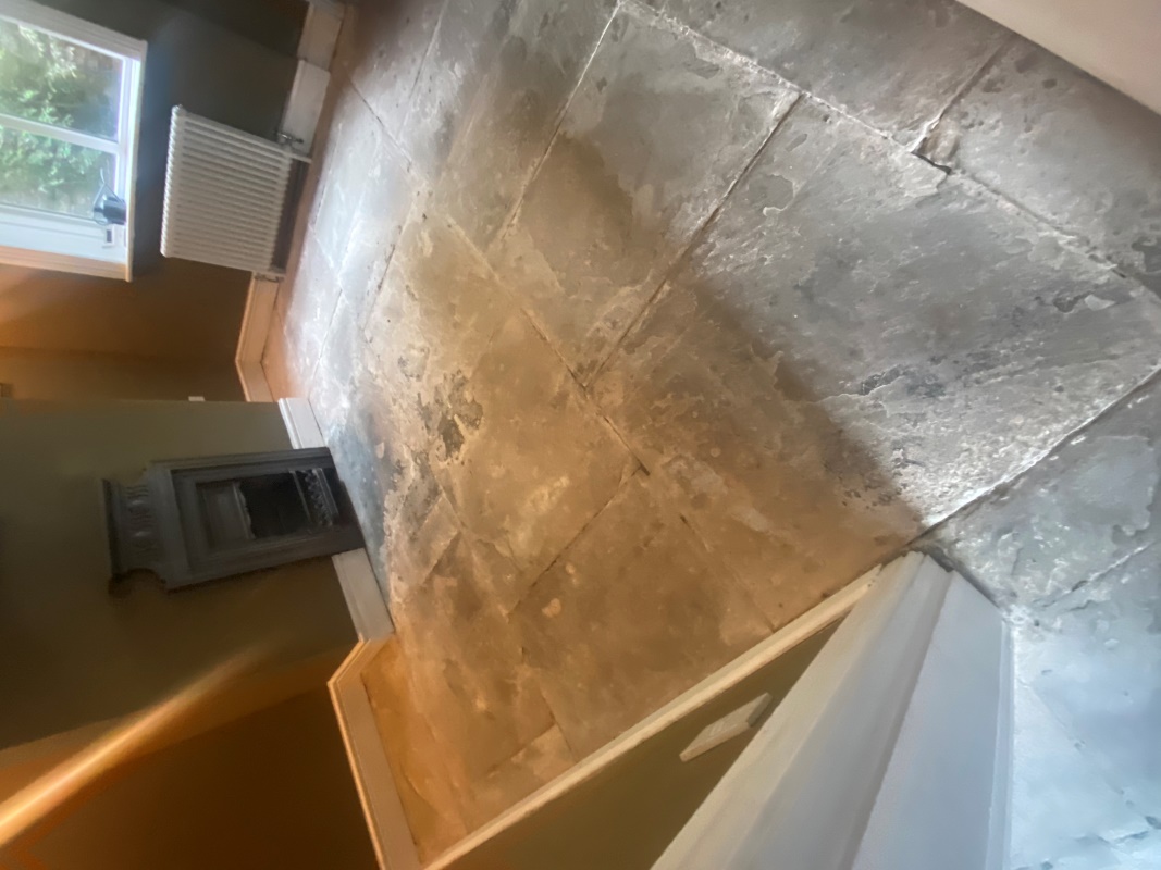 Flagstone Floor Before Milling Ramsbottom