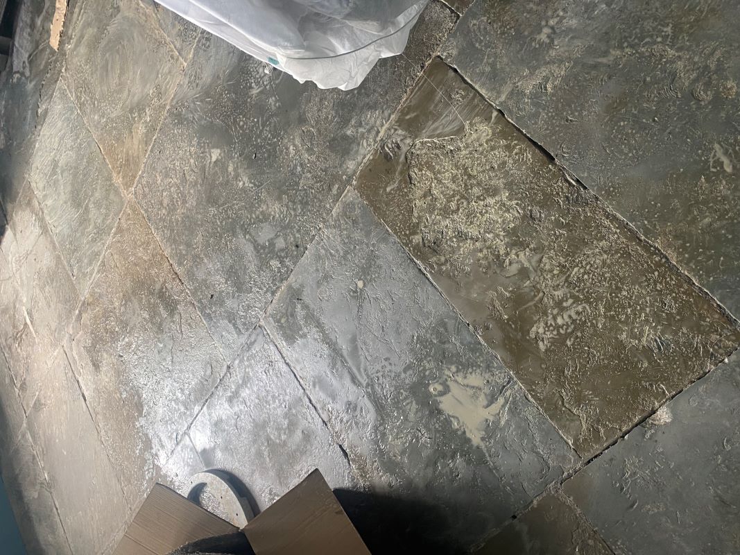 Flagstone Floor Before Milling Ramsbottom
